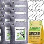 Mayunuo Activated Charcoal Odor Absorber for Strong Odor in Basement, Cars, Closets, Smoke, Shoes. 8 Pack Bamboo Charcoal Air Purifying Bags Deodorizer Odor Eliminator for Home