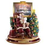 Thomas Kinkade The Joy of Christmas Illuminated Santa Claus Tabletop Figurine by The Bradford Exchange