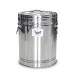 Malabar Stainless Steel Hot Pot | 100% Puff Insulation, Food Carrying Pot | Sambhar Pot, Iddli Pot |Food Grade Steel Casserole Used for Catering, 6+ Hours of Hot/Cold Food Storage (25 LTR)