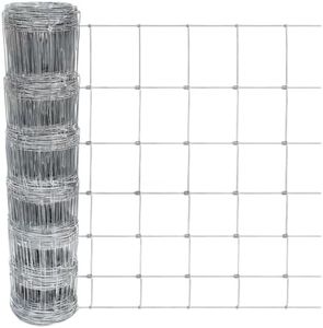 Wire Fencing 14-Gauge Galvanized Steel Livestock Fence, Graduated Mesh Cattle Fence for Farm Garden Yard Pasture, 4x164F