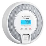 X-Sense Carbon Monoxide Alarm Detector 10-Year Life, Replaceable Battery Operated CO Alarm Detector with Digital Display, Conforms to EN 50291 Standard, CO03D