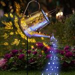 YJFWAL Solar Watering can with Lights, Unique Gifts for Mom Grandma Women Birthday, Waterproof Gardening Gifts Watering Can with Cascading Lights Outdoor Decor for Garden Patio Yard Pathway Backyard