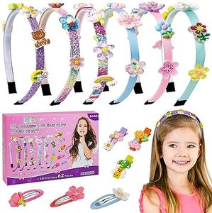FORMIZON Kit de Fabrication de Bandeaux pour Filles, Serre-tête Bricolage, Bandeaux pour Cheveux Filles, Accessoires de Cheveux DIY Enfant, Cadeau d'anniversaire pour Fille de 6 7 8 9 10 11 12 Ans