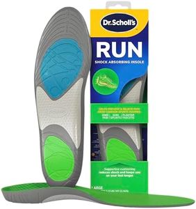 Dr. Scholl's Run Shock Absorbing Insoles | Helps Prevent and Relieve Knee Pain, Shin Splints and Plantar Fasciitis | Designed for Runners, Arch Support Insoles for Running & Jogging | 1 Pair (Large)