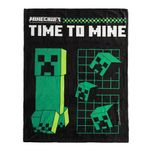 Minecraft Creeper Time To Mine Reversible Throw Blanket