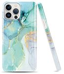 luolnh Gold Glitter Sparkle Case Compatible with iPhone 13 Pro Max Case Marble Design Shockproof Slim Soft Silicone TPU Bumper Cover Phone Case for iPhone 13 Pro Max 6.7 Inch 2021-Abstract Mint