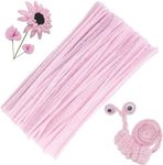 100 PCS Pipe Cleaners,Pipe Cleaners for Crafts,Pipe Cleaner Crafts,Chenille Stems for Craft Kids DIY Arts&Crafts Supplies (Pink 100)