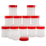 Mini Plastic Spice Jars w/Sifters (12-Pack); 2 Tablespoon Capacity (1 Fluid Ounce) Spice Bottles Great for Travel, Gifts, Favors, Etc.