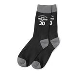 30th Birthday Gift Ankle Socks Present for Men 30 Years Old Size 7-12 (Black/Grey)