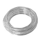 Beadsnfashion Jewellery Making Silver Plated Brass Craft Wire, 18 Mtrs, 22 Gauge Thick (0.70 mm)