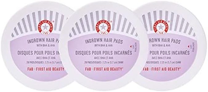 First Aid Beauty - Ingrown Hair Pads w/BHA + AHA - Afterhsave Treatment Pads Help Men & Women Prevent Razor Bumps - Exfoliate Underarms & Bikini Area - Compostable for Daily Use - 3ct, 84 Pads Total