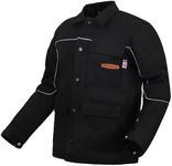 ARCCAPTAIN Welding Jacket, 11oz Flame Resistant (FR) Cotton Welding Jackets for Men and Women, Durable Welder Jackets With 4 Multi-purpose Pockets for Welder's Work, Cutting and Grinding