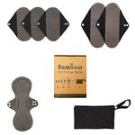 Reusable Sanitary Towels with Discreet Pouch | Mix Set | Zero Waste and Environmentally Friendly | Reusable Sanitary Pads with Wings | Eco Friendly Products | Reusable Pads for Women | Bambaw