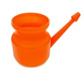 PrimeSurgicals Plastic Jal Neti, Om Printed, 450ml (Orange) with Neti Salt Sachets