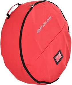 Fraser Hill Farm Christmas Wreath Storage Bag, 24 Inches Diameter | Durable Circular Canvas Storage Container for Small Holiday Wreaths | FFSBWR024-RD, Red