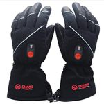 SAVIOR HEAT Heated Gloves for Men Women, Rechargeable Electric Heated Gloves, Heated Skiing Gloves and Snowboarding Gloves for Camping Motorcycle