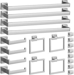 20-Pieces Brushed Nickel Bathroom Accessories Set