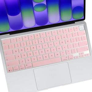 Allinside Keyboard Cover for 2026 MacBook Neo (A18 Pro Chip) & MacBook Air 13"/15" / MacBook Pro 14"/16" (M5 Chip), Ultra-Thin Silicone Laptop Keyboard Protector Skin, US ANSI Layout, Light Pink