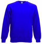 Fruit of the Loom Men's Raglan Classic Sweater, Purple, Large