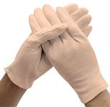 WKLOUYHE Men's and Women's Pure Cotton Half Hand Gloves for sun protection bike riding_Free Size(Pack Of 02,Beige)