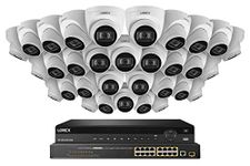 32-Channel NVR System with 4K (8MP) IP Dome Cameras with Listen-in Audio 32