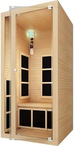 JNH Lifestyles Joyous 1 Person Low EMF Far Infrared Sauna in Canadian Hemlock Wood