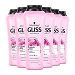 Schwarzkopf Gliss Liquid Silk Gloss Shampoo, with Keratin, Multipack 6 x 250 ml