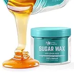 Sugar Wax Kit – Medium All Purpose Sugar Waxing Kit for Women - Organic Hair Removal – 10.6 oz Includes Applicators & Strips, Long Lasting, Gentle & Washable Sugaring Hair Removal, Home Waxing Kit –