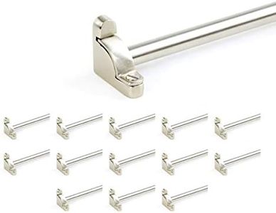 Renovators Supply - Stair Rods for Carpet Runners - Brushed Satin Nickel Over Brass Stair Runner Rods - Holder Bracket Hardware Included to Secure Carpet Runners - 39 5/8 Inches, Pack of 13