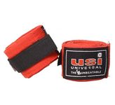 USI UNIVERSAL Boxing Hand Wraps Pack of 1 Pair, Hand Wraps for Boxing Martial Arts MMA Inner Hand Wraps/Bands for Punching Length 4.55m (180"), Red