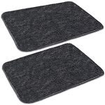 SKIVE India® Microfiber Multi Purpose Bathroom Mat,Bathroom Rugs and Mats 2 Piece Anti Slip Bath Mats Soft Plush Plain Design for Shower Bathroom Contour Toilet Rugs (Grey) (40X60)