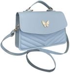 Floerns Women's Small Crossbody Bag Butterfly Leather Cute Clutch Purse Shoulder Bag Blue One-Size