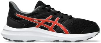 ASICS Kid's JOLT 4 Grade School Running Shoes, 3H, Black/Fiery RED