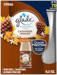 Glade Automatic Spray Refill and Holder Kit, Air Freshener for Home and Bathroom, Cashmere Woods, 6.2 Oz