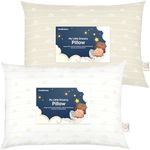 2-Pack Toddler Pillow - Soft Organic Cotton Toddler Pillows for Sleeping - Small Pillow for Kids - Kids Pillows for Sleeping - Kids Pillow for Travel, School, Nap, Age 2 to 5 (City Cars)