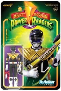 Super7 Mighty Morphin Power Rangers Black Ranger (Dragon Shield) - 3.75" Power Rangers Action Figure Classic TV Show Collectibles and Retro Toys