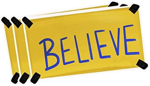 Believe Sticker Pack 3, Vinyl Decal Bumper Stickers Believe Journaling Laptop Bike Kids Teens for Water Bottle Bumper Car Luggage Guitar Skateboard Pack of 3 (4 Inch Wide)