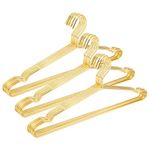 Jetdio 45CM Strong Metal Wire Hangers Clothes Hangers, Coat Hanger, Standard Suit Hangers, Metal Hangers, 30 Pack, Gold