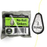 Catfish Sumo 3oz Flat No-Roll Sinker Weights with Line-Protecting Inserts to Guard Against Damage in River (10-Pack)