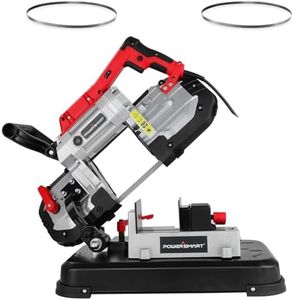 PowerSmart Portable Band Saw with Removable Alloy Steel Base, 10Amp 1100W Motor 5-Inch Deep Cut Bandsaw for Metal