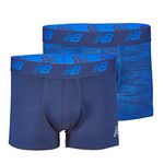 New Balance Mens Premium Performance 3" Trunk Underwear (Pack of 2), Pigment Woodgrain/Pigment, Large (36-38")