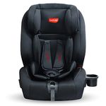 LuvLap Royal Isofix Baby Car Seat for Baby & Kids, with Top Tether, Ergonomic Backrest, 9 Months to 12 Years, Upto 36 Kgs, European Safety Standard Certified, 5 Point Safety Harness (Black)