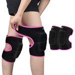 ONTYZZ Kids Knee Pads with Thickened SBR Pads Adjustable Anti-Slip Knee Pads Soft Knee Pads Protective Gear for Volleyball Cycling Dancing Soccer Hockey Pink/S