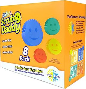 Scrub Daddy Colours FlexTexture Scrubber (Pack of 8)