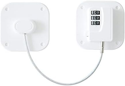 2 Packs Refrigerator Lock - Heavy Duty Combination Fridge Lock, Child/Baby Proofing Lock for Cabinets, Closets, Drawers, Window and More, Easy Install and Use (White)
