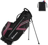 Golf Stand Bag, Lightweight Golf Bag with 8-Way Top Dividers, Golf Bag for Men & Women with Adjustable Dual Strap, Rain Cover, Cooler and Golf Accessory Kit