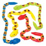 Baker Ross AG654 Jointed Wiggly Snakes Perfect Christmas Stocking Filler for Children to Play with (Pack of 5), 36cm long