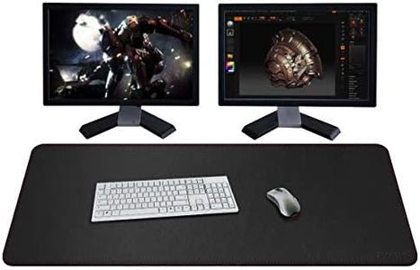 ZORESYN XXL Desk Mat - 43.3"x19.7" PU Leather Desk Pad for Office & Home, Waterproof and Durable Desk Protector for Keyboard and Mouse (Black)