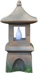 VP Home Pagoda Garden Statues outdoor, Solar Powered Statue Japanese Garden Decor, Outdoor Zen Garden Lantern, Flickering LED Garden Light (Tranquil Vision Pagoda)