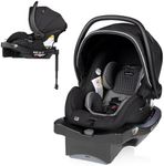 Evenflo LiteMax DLX Infant Car Seat with FreeFlow Fabric, SafeZone and Load Leg Base Black